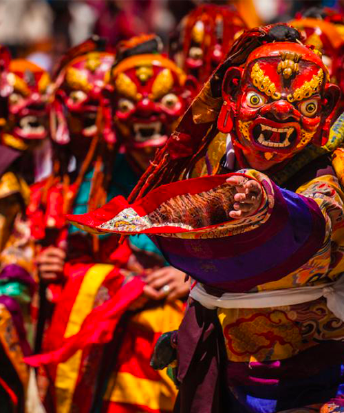 Fête au Bhoutan © David Ducoin