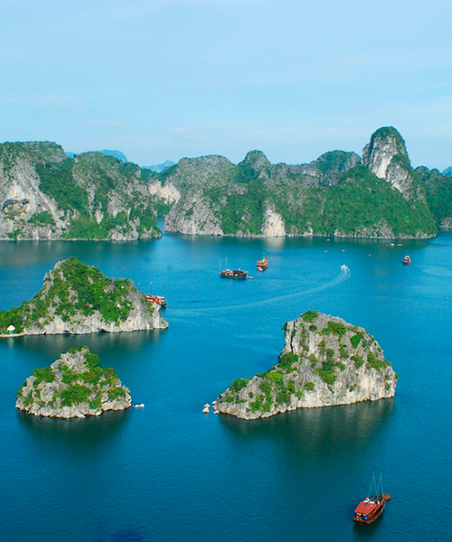 La baie d'Along au Vietnam