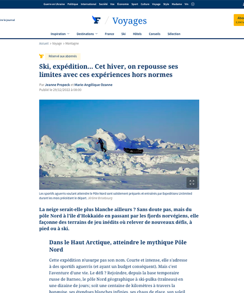Le Figaro - Cet hiver, on repousse ses limites avec ces expériences hors normes