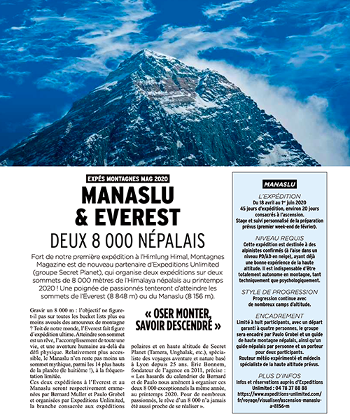 Montagnes Magazine - Manaslu & Everest