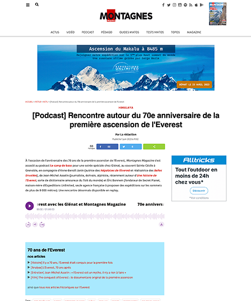 Podcast sur l'Everest