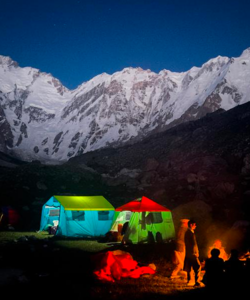 Camp de nuit au Nanga Parbat